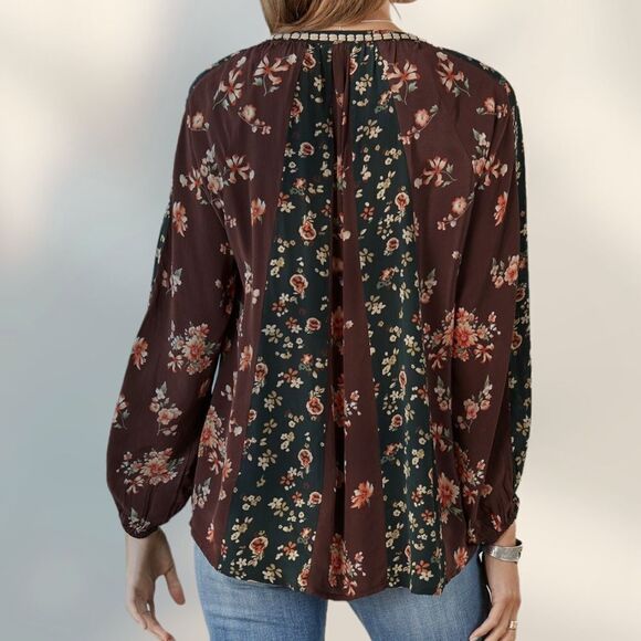 TOLANI Belle Jardin Boho Floral Blouse XL - Picture 5 of 8
